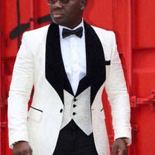 Load image into Gallery viewer, Trajes Para Hombre Royal Blue Wedding Suits For Men Custom Made 3 Pieces White Mens Suits With Pants Men Blazer Groomsmen 2019