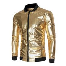 Load image into Gallery viewer, New Autumn Golden Jacket Men Luxury Shiny Jacket Fashion Nightclub Clothing Glittering Silver Jackets Coat Rockabilly z10