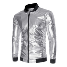 Load image into Gallery viewer, New Autumn Golden Jacket Men Luxury Shiny Jacket Fashion Nightclub Clothing Glittering Silver Jackets Coat Rockabilly z10