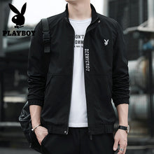 Load image into Gallery viewer, 2020 brand Playboy Trend Men's Slim Casual Fashion Wild Stand Collar Metal Zip good quality Jacket