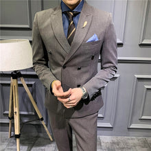 Load image into Gallery viewer, 3 Piece Suits Men 2019 Double Breasted Formal Wedding Suits For Men Costume Homme (Jacket+Pants+Vest) Slim Fit Tuxedo Suit