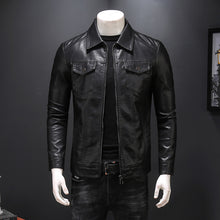 Load image into Gallery viewer, New Autumn Men's PU Leather Jacket For Men Fashion Chaquetas En Cuero Casaco Masculino Casual Coat Male multi-pocket Clothing