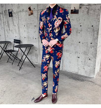 Load image into Gallery viewer, Suits Men 3 Piece Men Suit With Pants For Wedding Prom Costume Homme Mariage Slim Fit Tuxedo Flower Floral Designer traje hombre