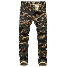Load image into Gallery viewer, New Men Jeans Camouflage Military Printed Pants Slim Elastic Cargo Trousers Men Hip Hop Joggers Pants For Male Denim Jeans