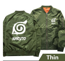 Load image into Gallery viewer, Anime Naruto Baseball thin Jackets Naruto Uzumaki cosplay Costume Harajuku cartoon Zipper Bomber Jacket Autumn Pilot coat A50403