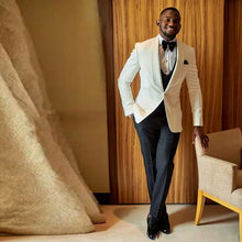 Load image into Gallery viewer, Ivory Groom Tuxedos Men Suits for Wedding Suits Man Blazers Jacket 3Piece Coat Pants Vest Slim Fit Terno Masculino Prom Party