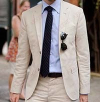 Load image into Gallery viewer, ANNIEBRITNEY Beige Linen Men Suits Wedding Suits Prom Party Groomsmen Custom Made Big Size Tuxedo Set Slim Fit Casual Best Man
