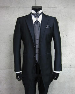 Fashionable Shiny Silver Groom Tuxedos Mens Wedding Prom Party Business Suits Blazer Sets (Jacket+Pants+Vest+Tie) K:767