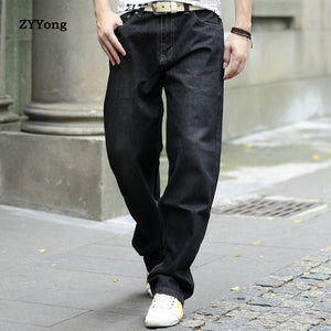 ZYYong Men's Jeans Straight Loose Loose Harem Men's Denim Trousers Hip Hop Casual Fashion High Quality Men's Wide Leg Pants