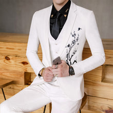 Load image into Gallery viewer, High Quality Men Suit 3piece Set White Men Suit Jacket with Pants and Vest Asia Size S - XXXL Slim Design Men Wedding Suits 2019
