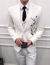 Load image into Gallery viewer, High Quality Men Suit 3piece Set White Men Suit Jacket with Pants and Vest Asia Size S - XXXL Slim Design Men Wedding Suits 2019
