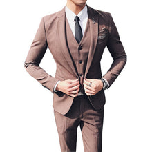 Load image into Gallery viewer, Men Suit Jacket with Vest and Pants Business Wedding Banquet Mens Suit 3 Piece Set Size S - 4XL mens suits blazer
