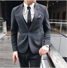 Load image into Gallery viewer, Men Suit Jacket with Vest and Pants Business Wedding Banquet Mens Suit 3 Piece Set Size S - 4XL mens suits blazer
