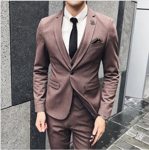 Men Suit Jacket with Vest and Pants Business Wedding Banquet Mens Suit 3 Piece Set Size S - 4XL mens suits blazer