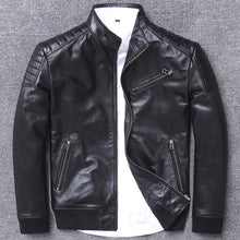 Load image into Gallery viewer, Mens Leather Jacket 100% Sheepskin Coat Genuine Leather Jackets for Men Short Spring Autumn Bomber Jacket 2020 L1937 KJ3187
