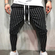 Load image into Gallery viewer, Fashion Slim Fit Striped Pants Men Black Red Striped Pants Men Trousers Mens Joggers Pants Male Sweatpants pantalones hombre
