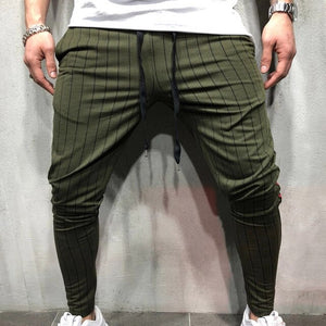 Fashion Slim Fit Striped Pants Men Black Red Striped Pants Men Trousers Mens Joggers Pants Male Sweatpants pantalones hombre