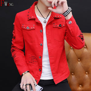 Spring And Autumn Jeans Coat Men's Korean-style Fashion Students Handsome Versatile Jacket MEN'S Wear Summer New Style Cowb