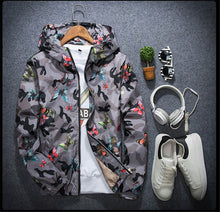 Load image into Gallery viewer, Mens Casual Hoodie Jacket 2019 New Autumn Butterfly Print Clothes Men&#39;s Hooded Windbreaker Coat
