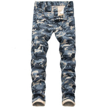 Load image into Gallery viewer, New Men Jeans Camouflage Military Printed Pants Slim Elastic Cargo Trousers Men Hip Hop Joggers Pants For Male Denim Jeans
