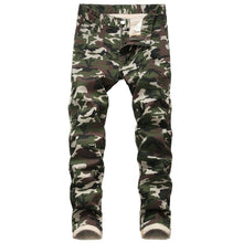 Load image into Gallery viewer, New Men Jeans Camouflage Military Printed Pants Slim Elastic Cargo Trousers Men Hip Hop Joggers Pants For Male Denim Jeans
