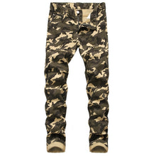 Load image into Gallery viewer, New Men Jeans Camouflage Military Printed Pants Slim Elastic Cargo Trousers Men Hip Hop Joggers Pants For Male Denim Jeans
