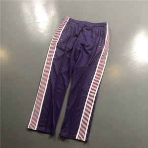 20ss Awge x Needle Pants Men Women Casual Awge x Needle Pants Butterfly Embroidery Narrow Velor Butterfly Embroide