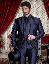 Load image into Gallery viewer, 2019 Exquisite Embroidery Groomsmen Tuxedos (Jacket+Pants+Vest) Bespoke Black Groom Wedding Men Suit Set Prom Mens Suits Blazers
